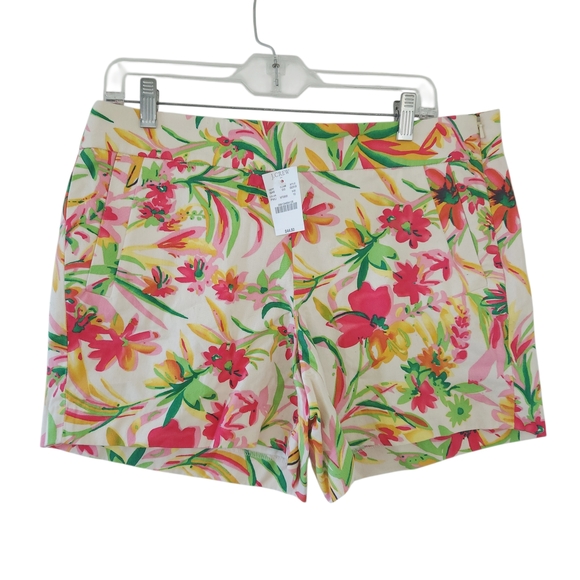 J. Crew Pants - New J. Crew  City Shorts Women's Floral Print Cotton-Blend Shorts - Size 10